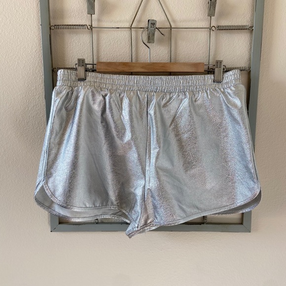 wild fable Pants - NWOT Wild Fable Silver Shiny shorts Size Large
